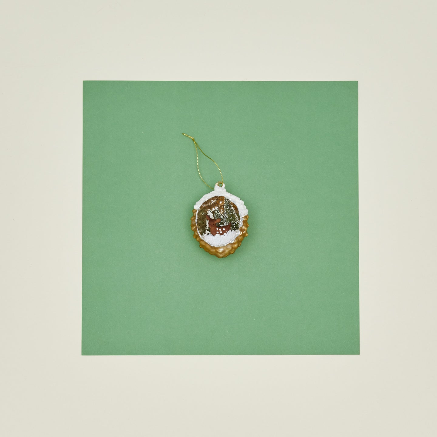 Glass Doe ornament