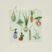 Veggie ornaments, set of 9