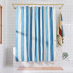 Catalina shower curtain in atlantic in bathroom