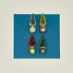 Bottlebrush tree ornaments set of 4