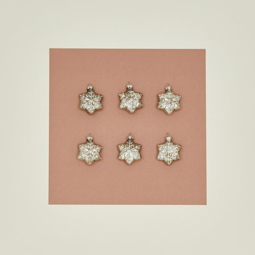 Glass snowflake ornaments