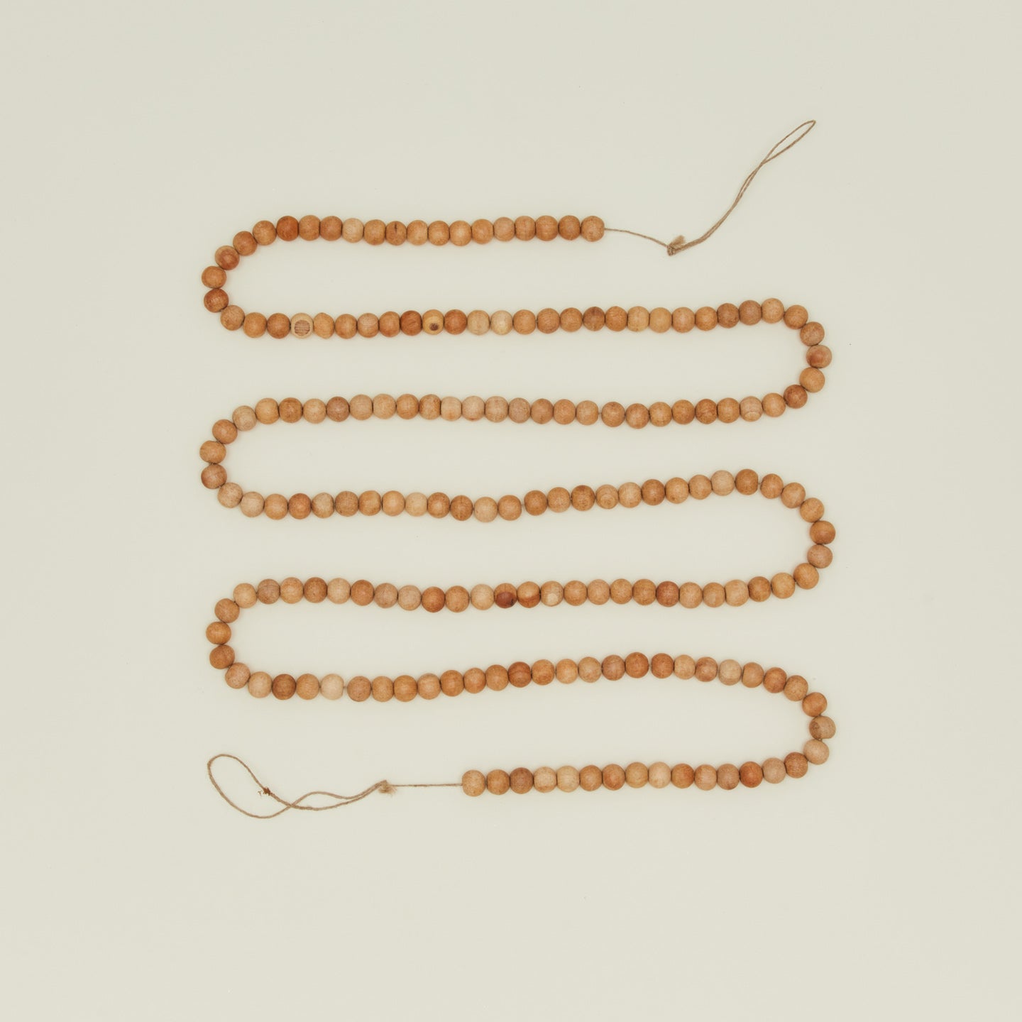 Natural wood beaded garland