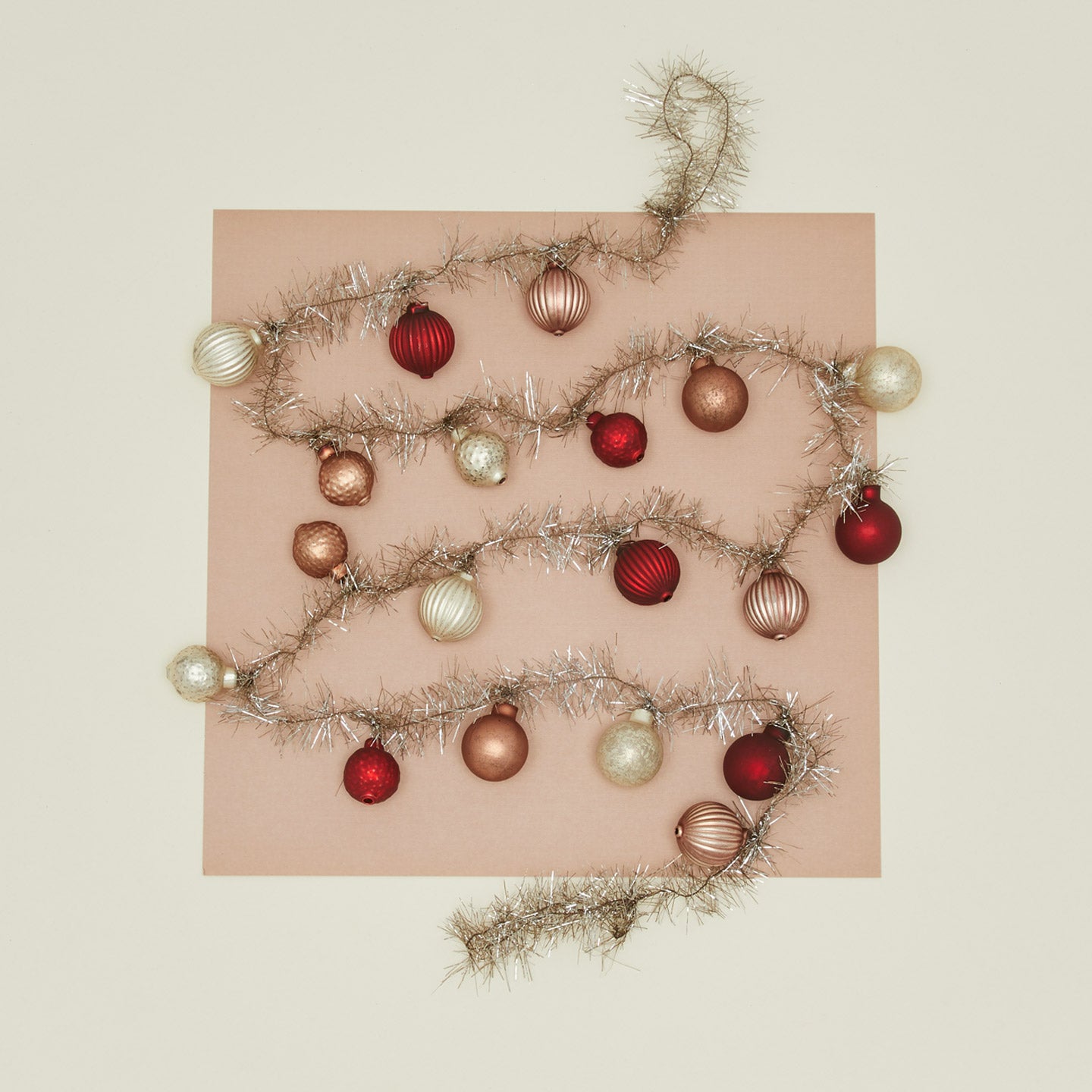 Vintage-y tinsel garland