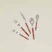 Bistrot Flatware in burgundy.