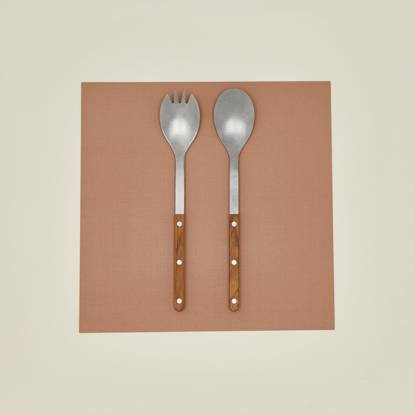 Bistrot salad serving set in teak