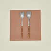 Bistrot salad serving set in teak