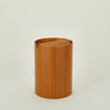 Lidded Wooden Wastebasket - Natural