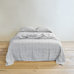 Simple linen bedding in light grey