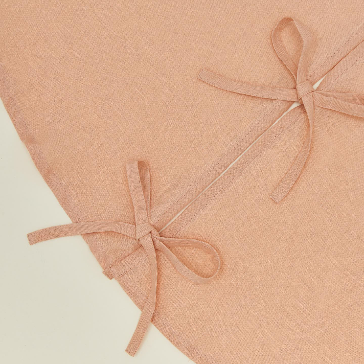Close up view of Simple Linen Tree Skirt 
