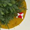 Simple Linen Tree Skirt in mustard