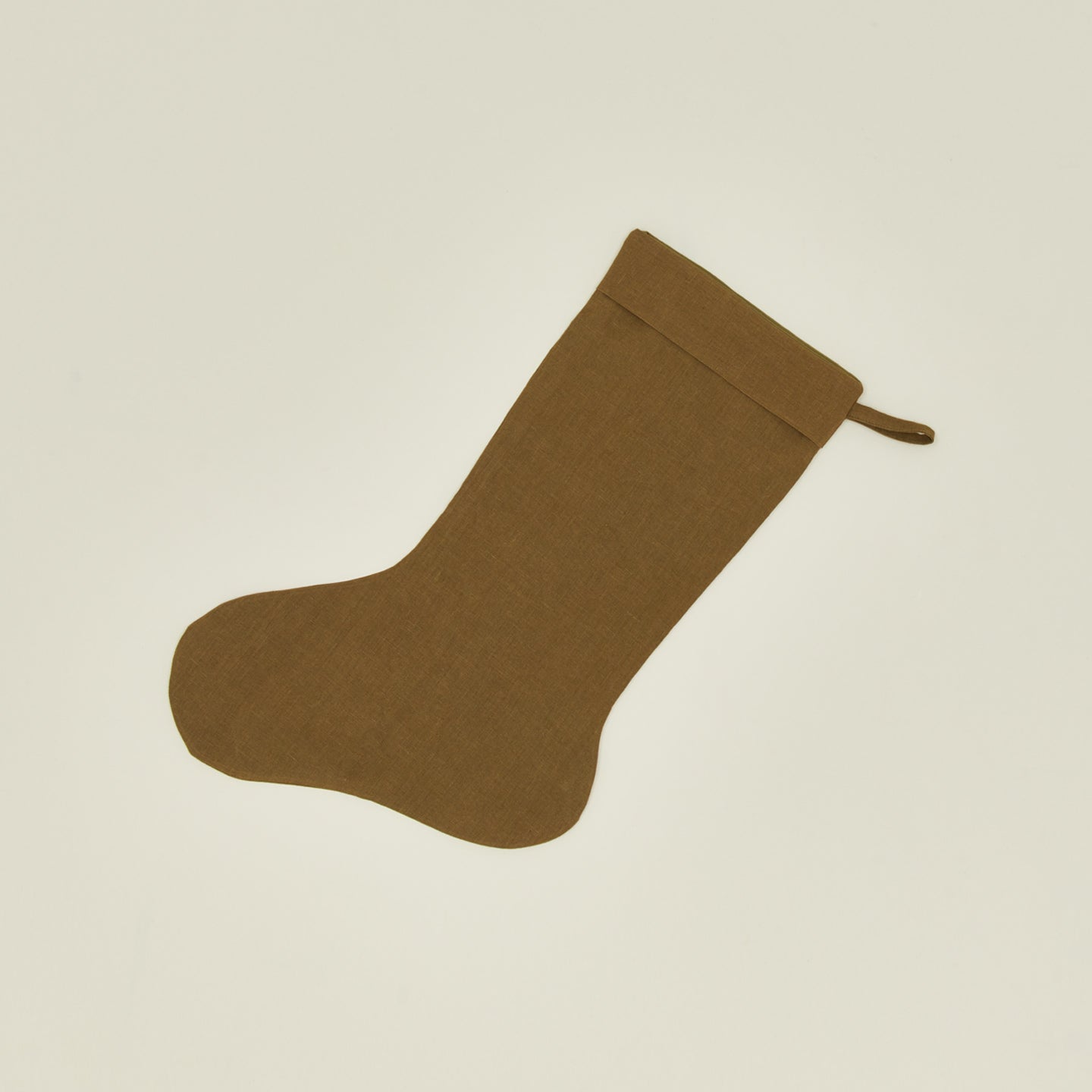 Simple Linen Stocking in olive