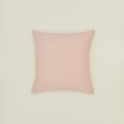Simple linen pillow in blush
