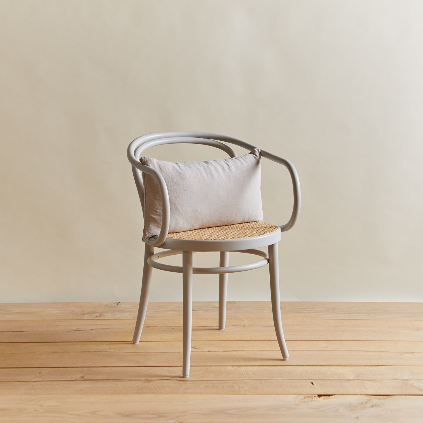 Simple linen pillow in light grey