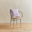 Simple linen pillow in lilac