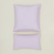 Simple linen pillow in lilac