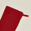 Detailed view of Simple linen stocking in red