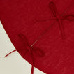 Detailed view of Simple linen tree skirt in red