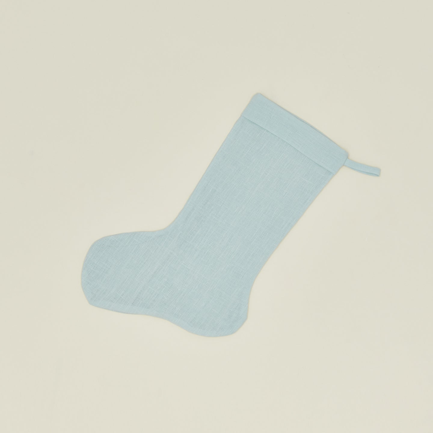 Simple linen stocking in sky