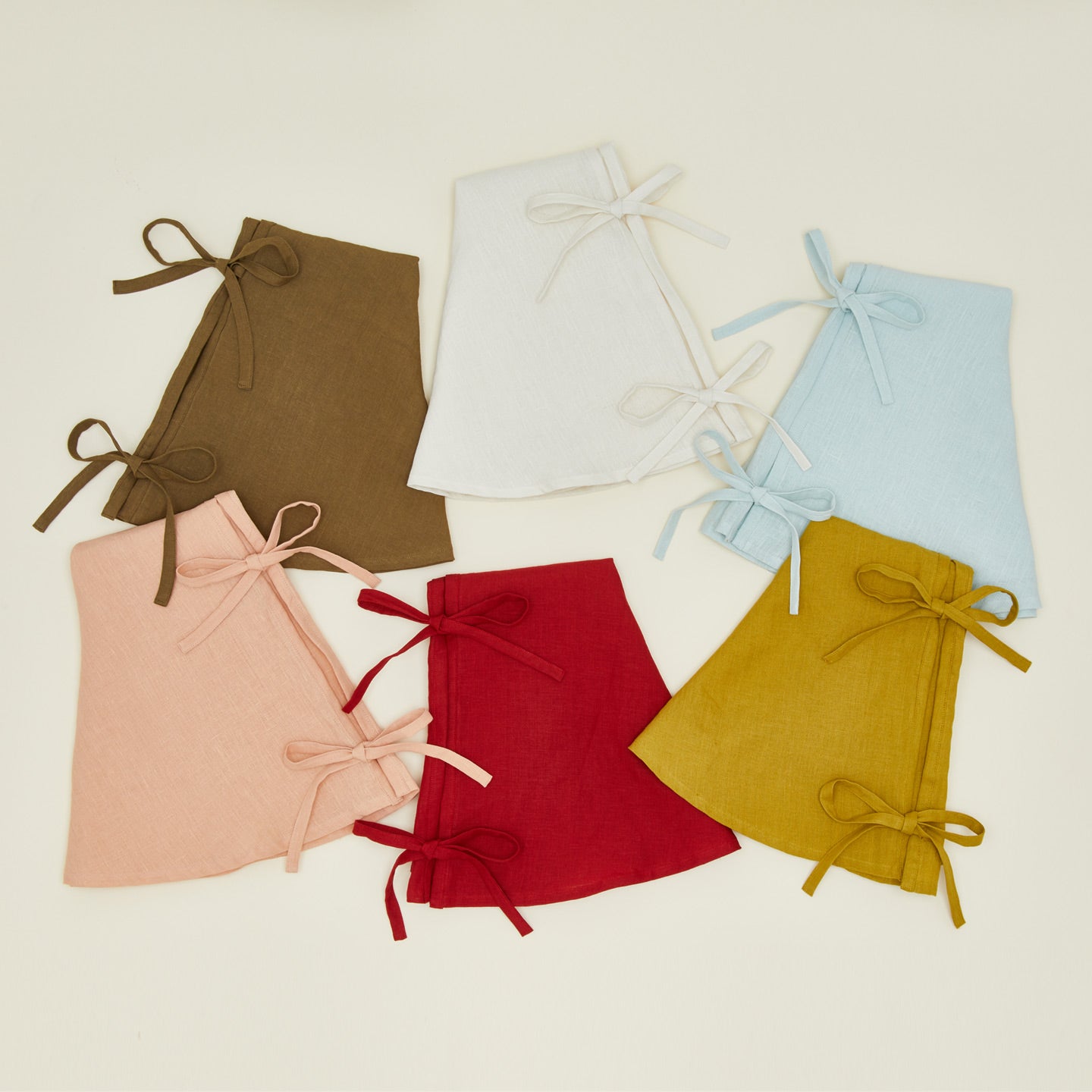Simple Linen Tree Skirt Family in various colors