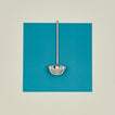 Simple metal ladle in silver