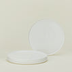 Simple porcelain salad plate set of 4 in white