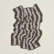 Oversized Simple Striped Terry Towel in light grey and dark grey.