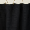 Simple Waffle Shower Curtain - Black