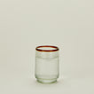 Medium Sobremesa amber rim glass