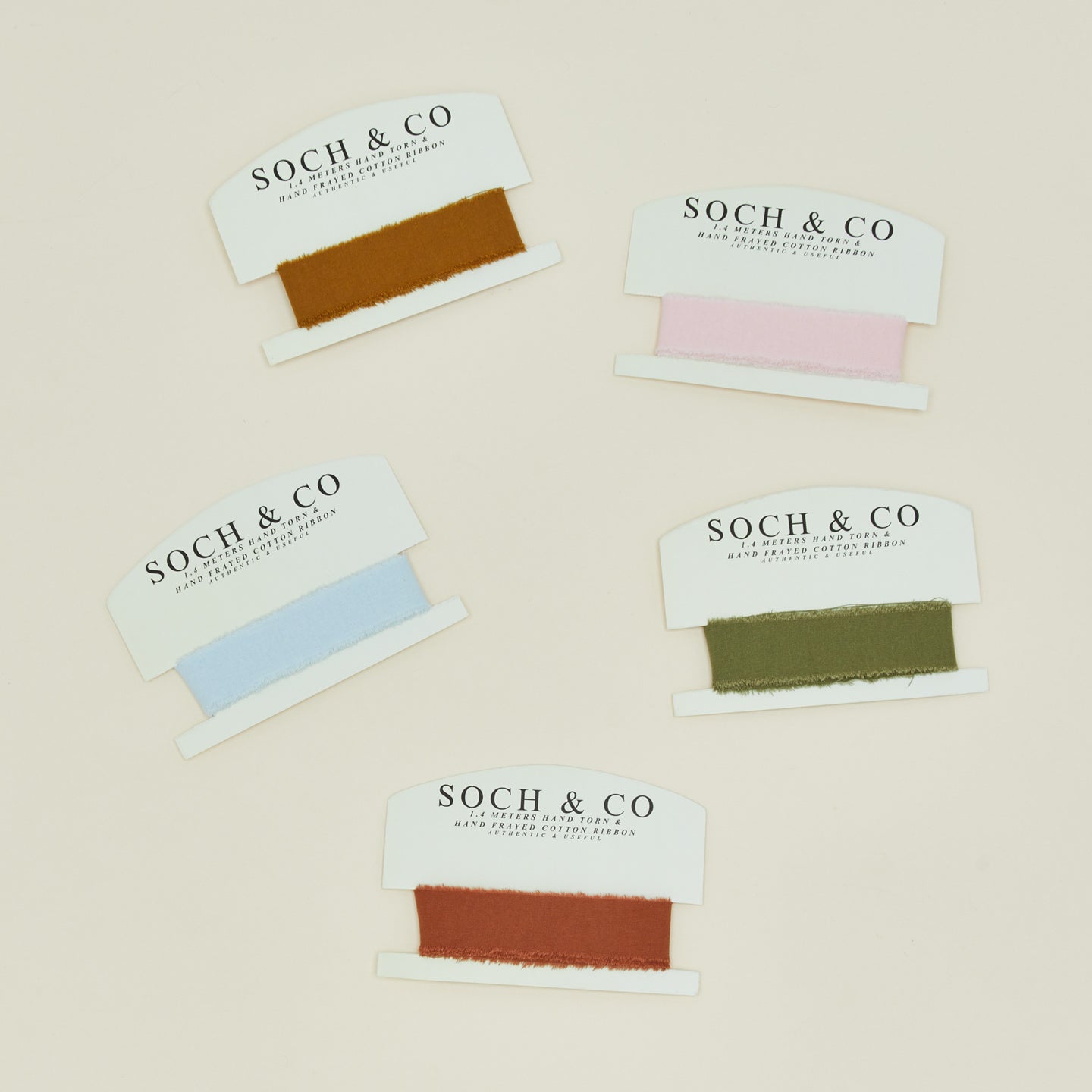 Soch & Co. frayed linen ribbon  family