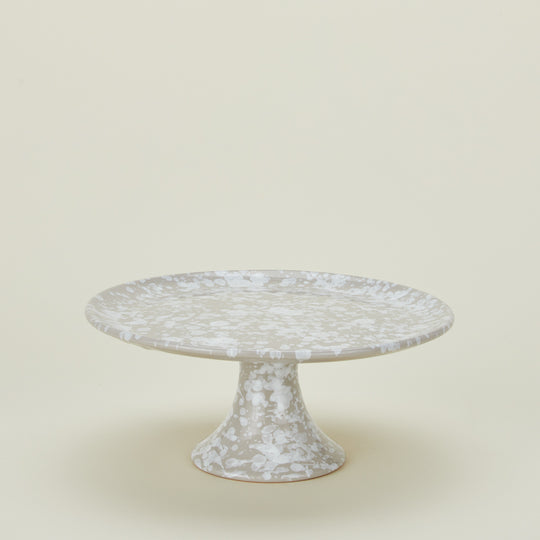 Splatter Cake Stand - Light Grey/White