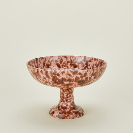Splatter Footed Bowl - Blush/Bronze