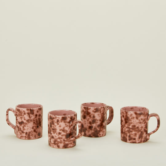 Splatter Mug, Set of 4 - Blush/Terracotta