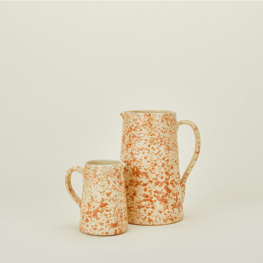 Splatter Pitcher - Ivory/Bronze