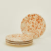 Splatter Salad Plate, Set of 4 - Ivory/Bronze