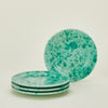 Splatter Salad Plate, Set of 4 - Sage/Green