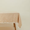 Leon Striped Linen Tablecloth - Yellow