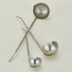 Forged pewter ladle set of 3 detail