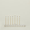 Hannukah candles in menorah