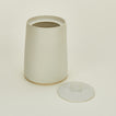 Close up view of Tracie Hervey short lidded jar