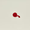 Raw Edge Velvet Ribbon - Red