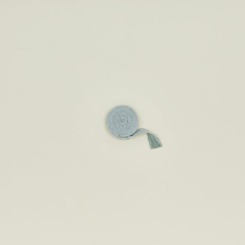 Raw edge velvet ribbon in sky