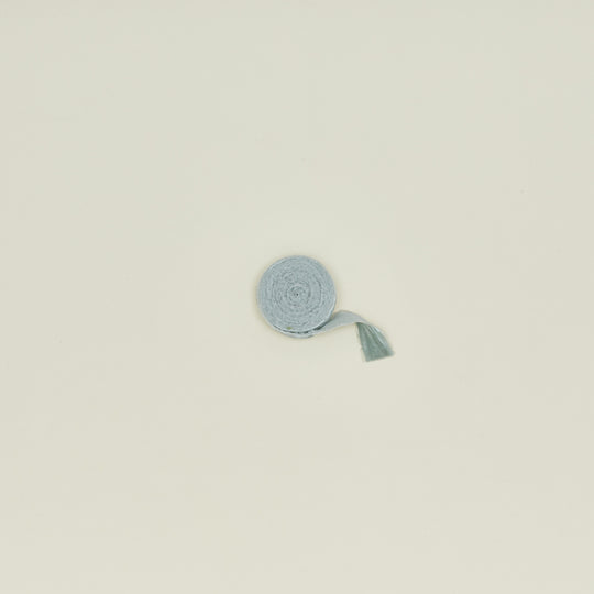 Raw Edge Velvet Ribbon - Sky