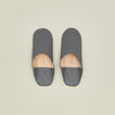 Yonder Leather slippers in gray.
