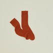 Cashmere + Merino Wool Socks in terracotta
