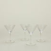 Four Veneziano martini glasses.