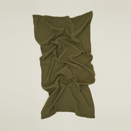 Simple Waffle Towel - Olive
