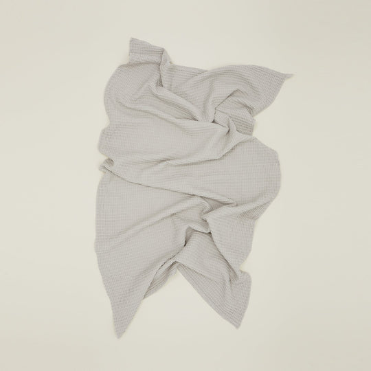 Simple Waffle Towel - Light Grey