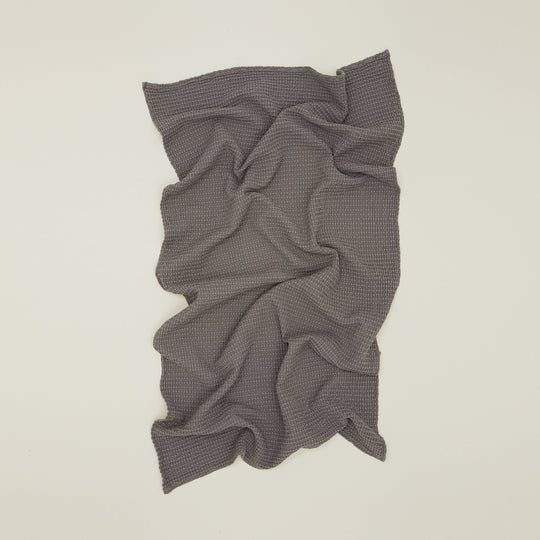 Simple Waffle Towel - Dark Grey