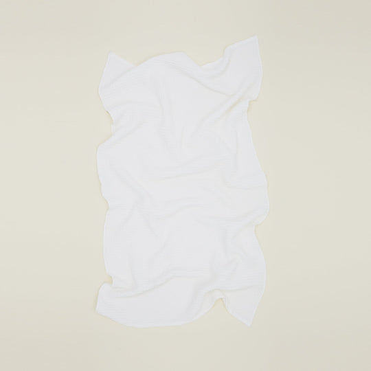Simple Waffle Towel - White