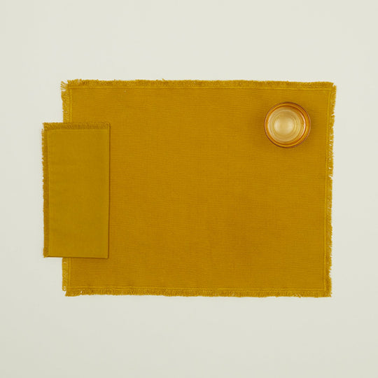 Essential Cotton Placemat, Set of 4 - Mustard